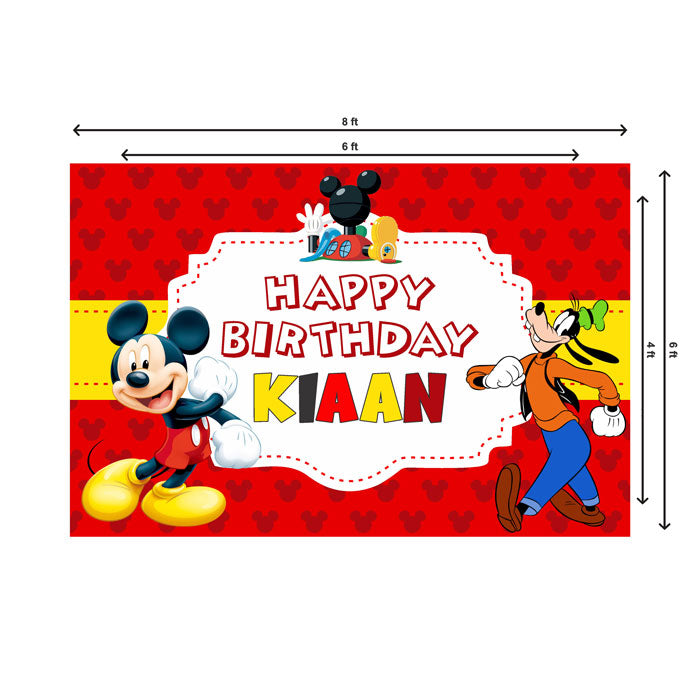 Mickey Mouse Theme Customized Backdrop