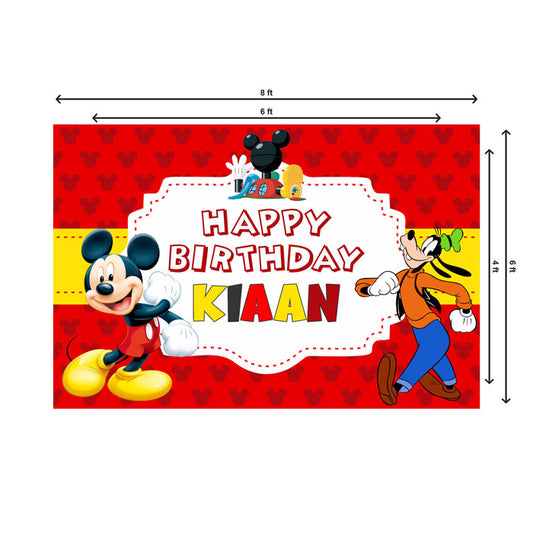 Mickey Mouse Theme Customized Backdrop