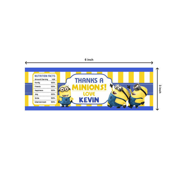 Minions Theme Water Bottle Sticker