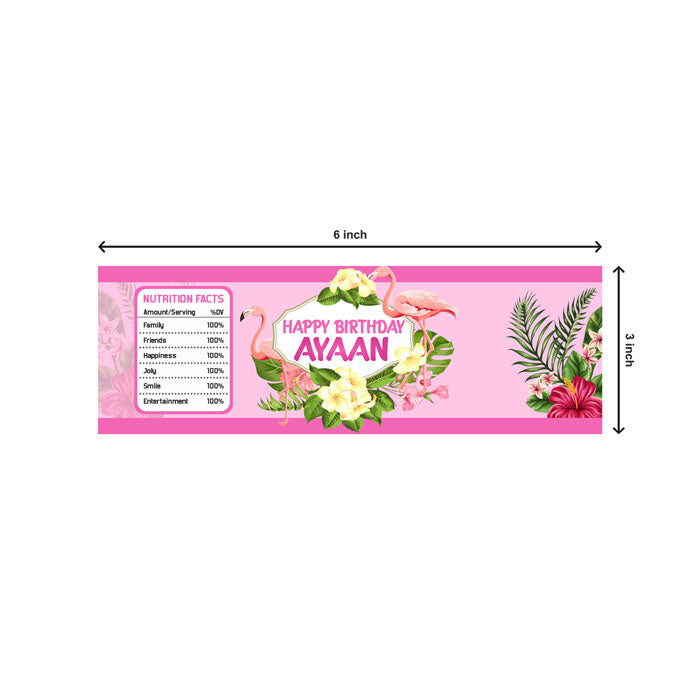 Flamingo Theme Water Bottle Sticker