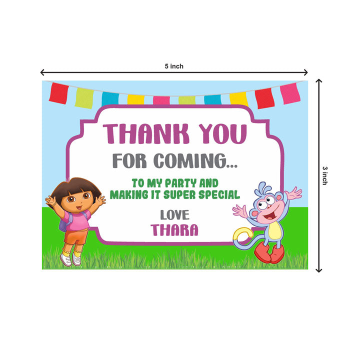 Dora the Explorer Theme Thank You Cards