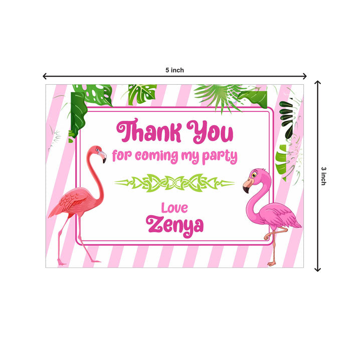 Flamingo Theme Thank You Cards