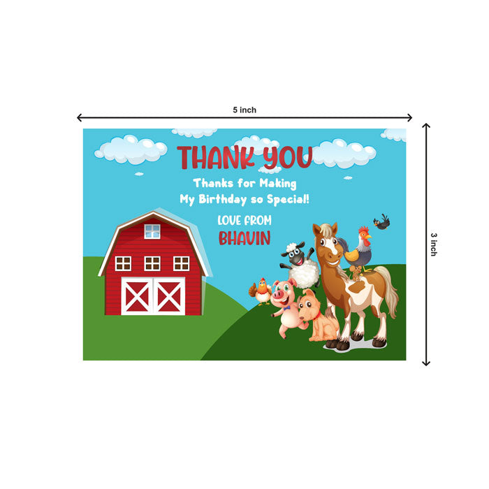 Farm Theme Thank You Cards