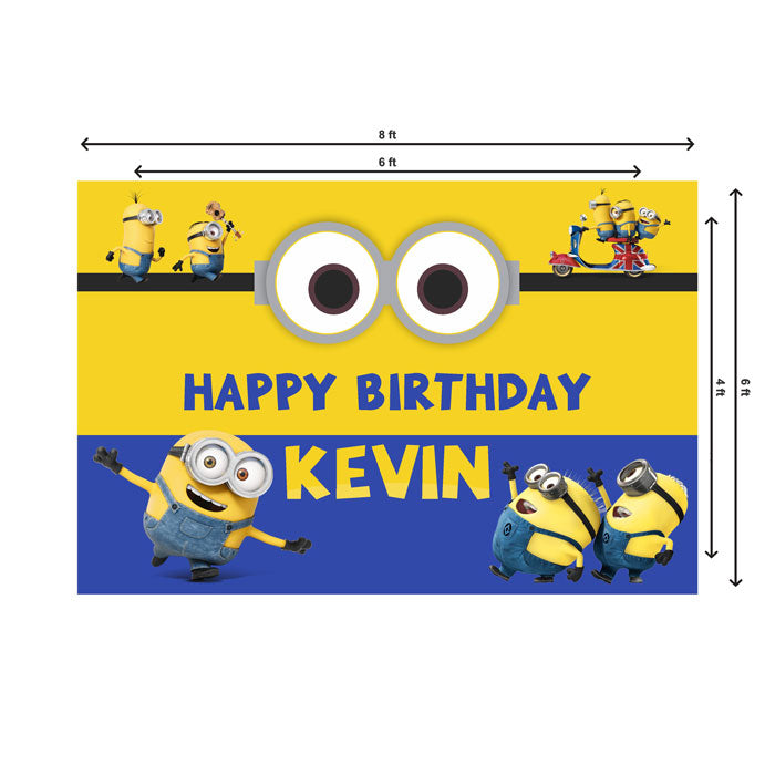 Minions Theme Personalized Backdrop