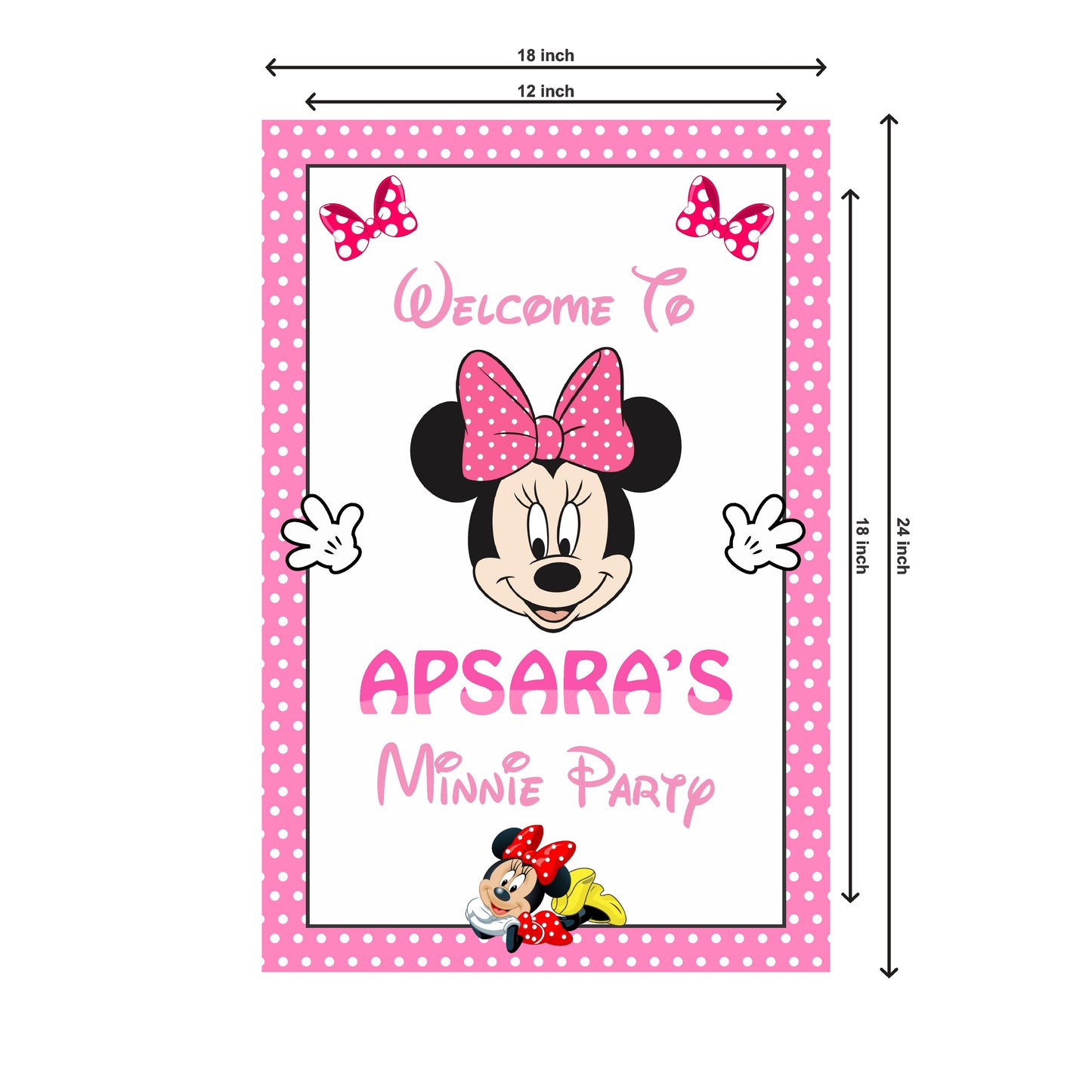 Minnie Mouse Theme Welcome Board