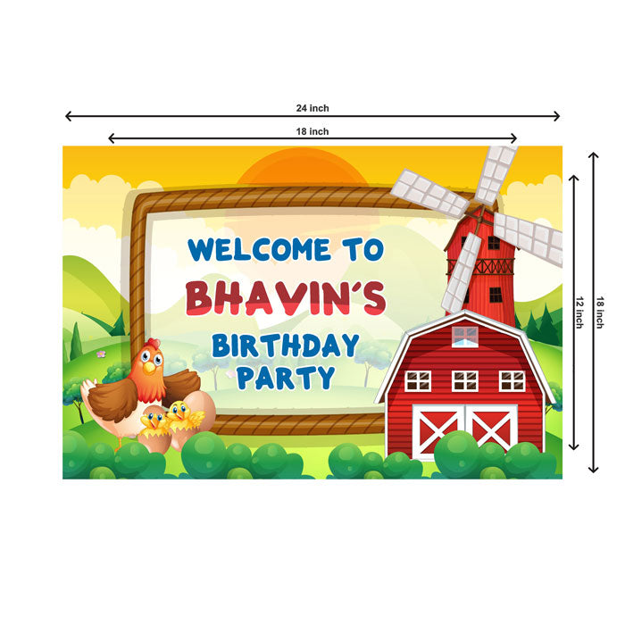 Farm Theme Personalized Welcome Board