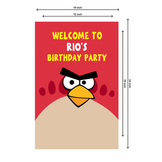 Angry Birds Theme Parsonalized Welcome Board