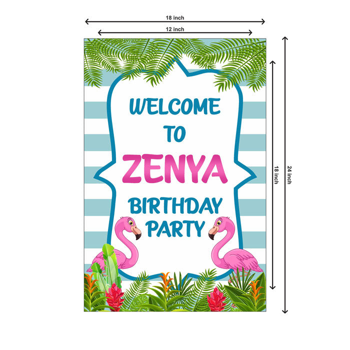 Flamingo Theme Welcome Board