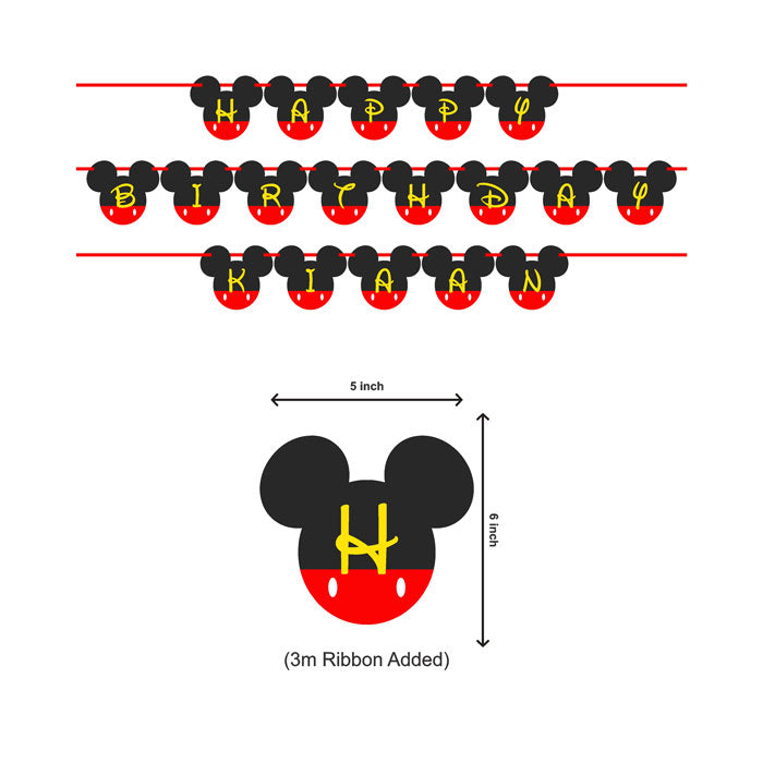 Mickey Mouse Theme Bunting