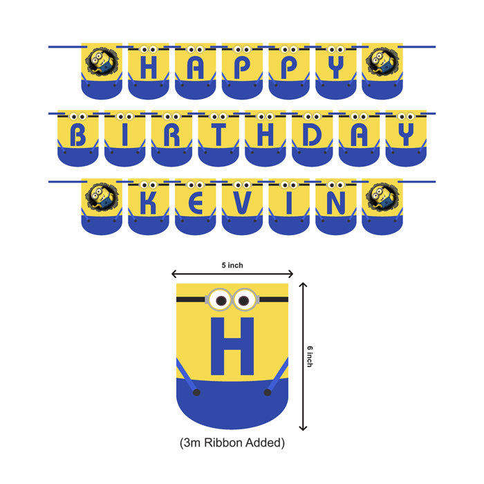 Minions Theme Personalized Bunting