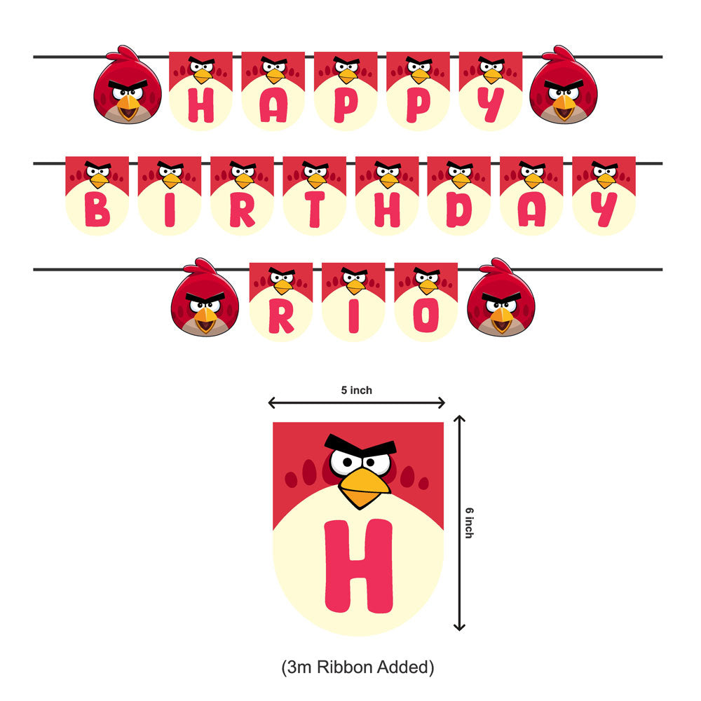Angry Birds Theme Customized Bunting