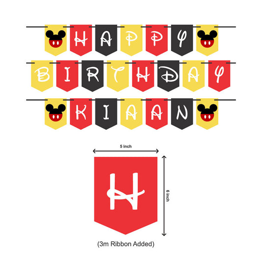 Mickey Mouse Theme Customized Bunting