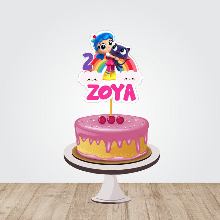 True & the Rainbow Kingdom Theme Caketopper