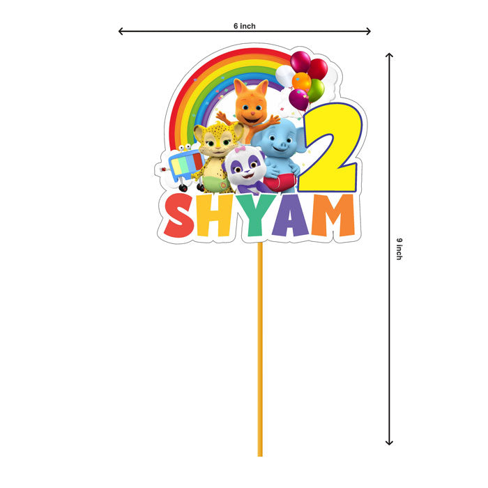 Word Party Theme Customized Caketopper
