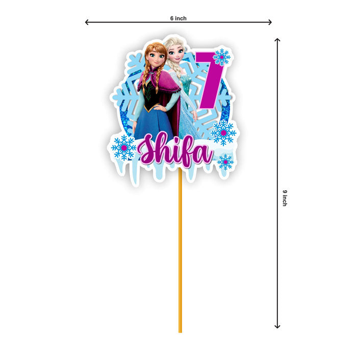Frozen Theme Personalized Caketopper