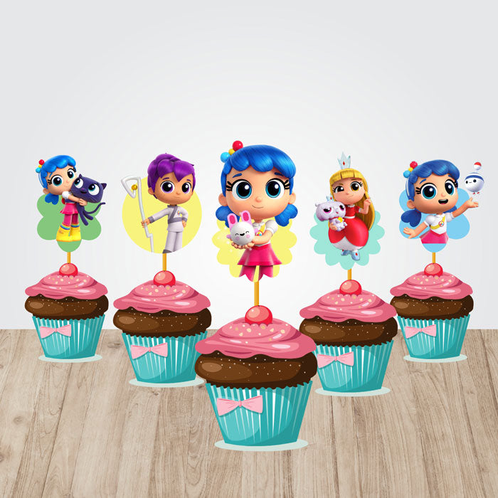 True & the Rainbow Kingdom Theme Classic Cupcake Topper