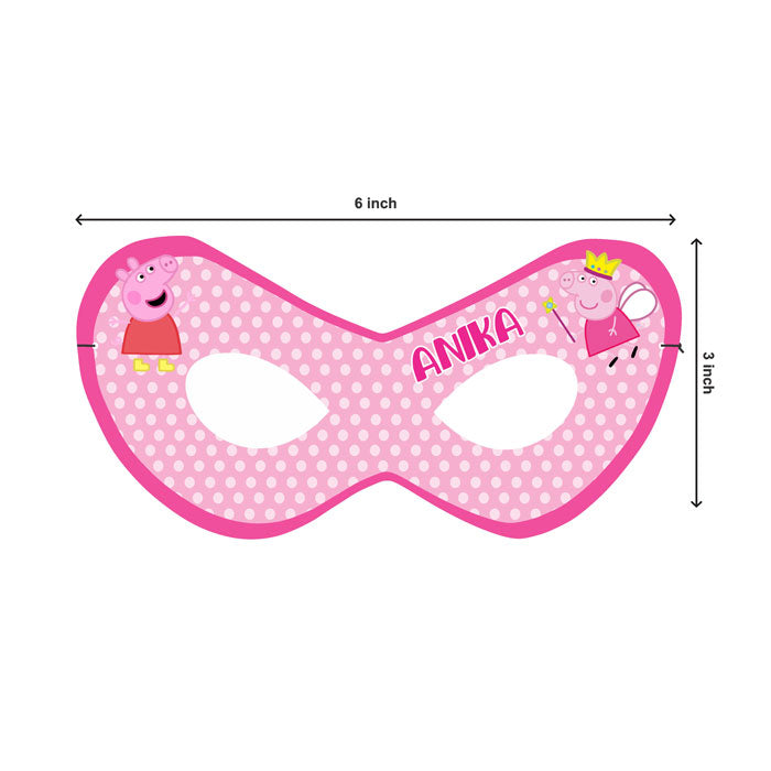 Peppa Pig Girl Theme Personalized Eye Mask
