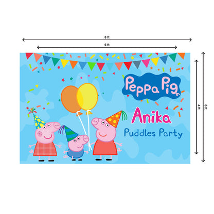 Peppa Pig Girl Theme Backdrop