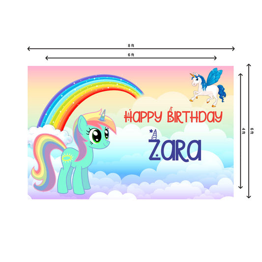 Unicorn Theme Personalized Backdrop