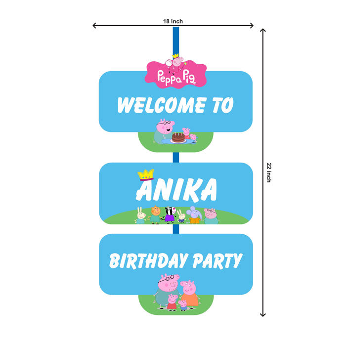 Peppa Pig Girls Boy Theme Door Poster
