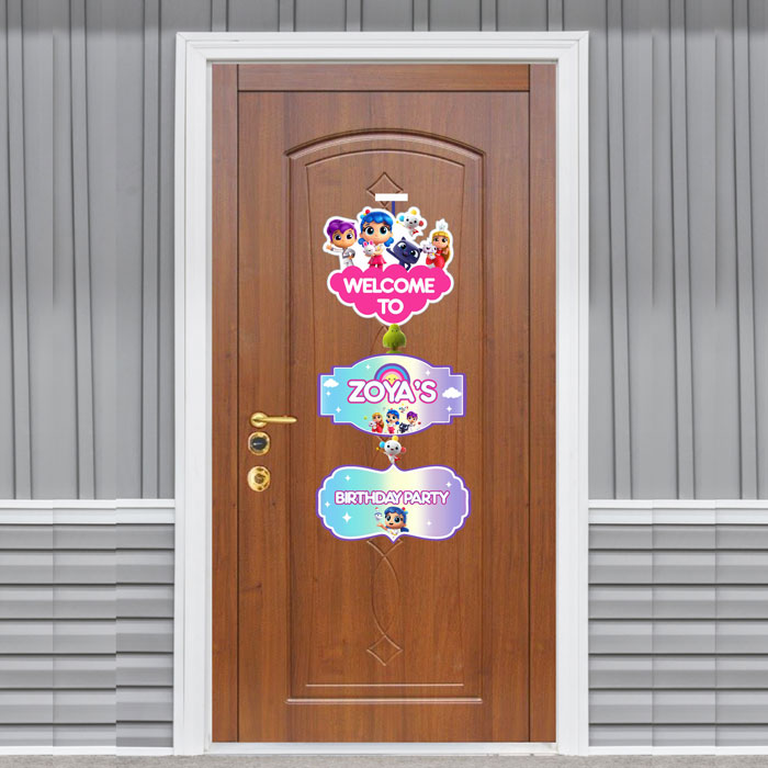 True & the Rainbow Kingdom Theme Door Poster