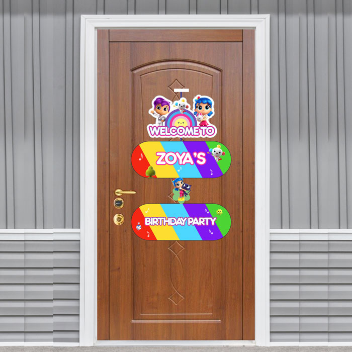 True & the Rainbow Kingdom Theme Personalized Door Poster