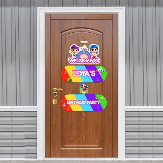 True & the Rainbow Kingdom Theme Personalized Door Poster