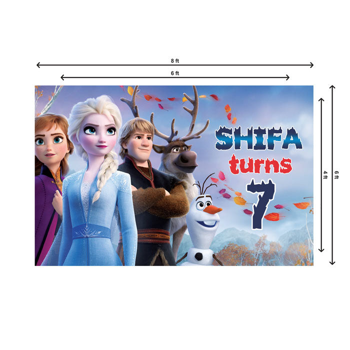 Frozen Theme Customized Backdrop