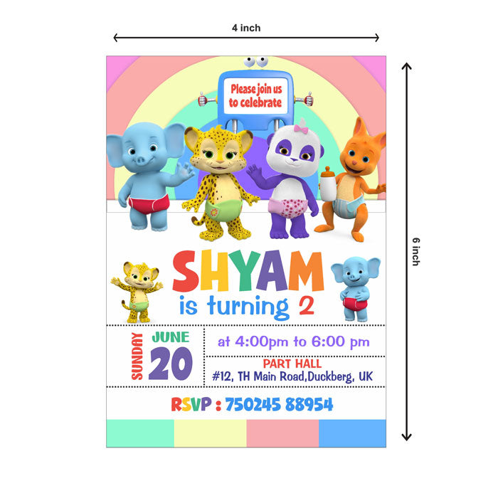 Word Party Theme Invite