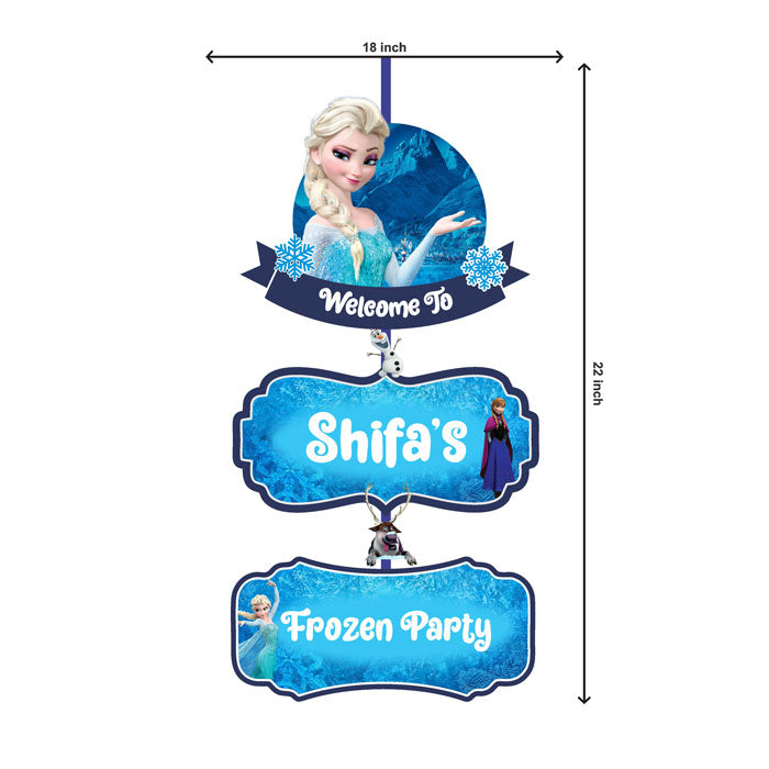 Frozen Theme Personalized Door Poster