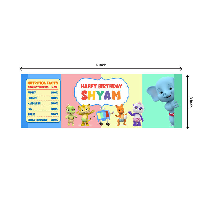 Word Party Theme Water Bottle Sticker
