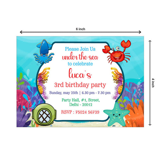 Under the sea Theme Invite