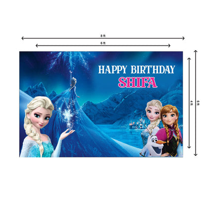 Frozen Theme Personalized Backdrop