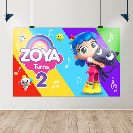 True & the Rainbow Kingdom Theme Backdrop
