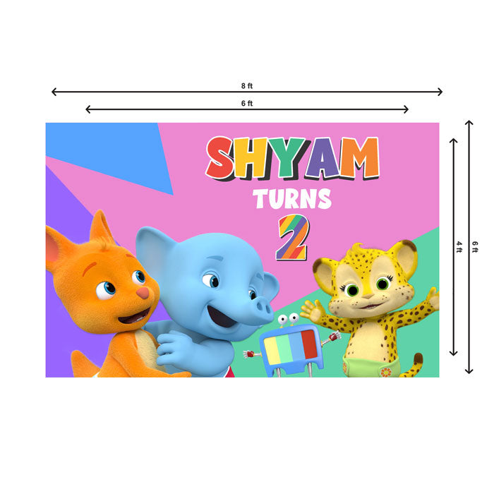 Word Party Theme Customized Backdrop