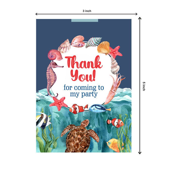 Under the sea Theme Thank You Cards