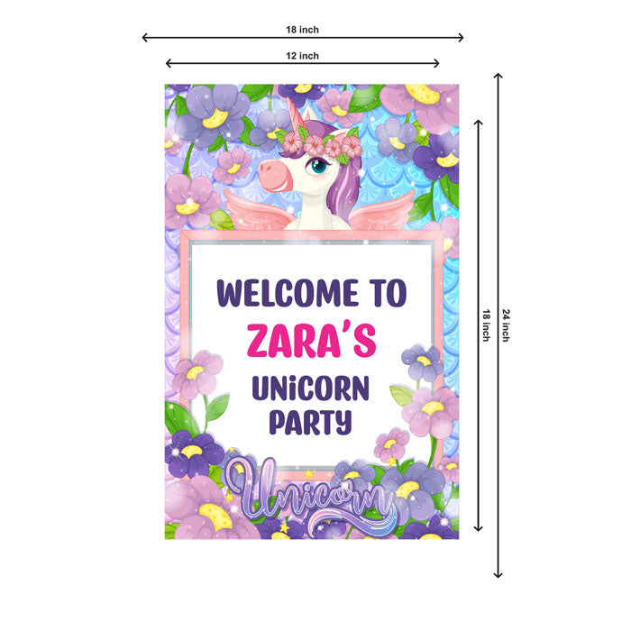 Unicorn Theme Welcome Board