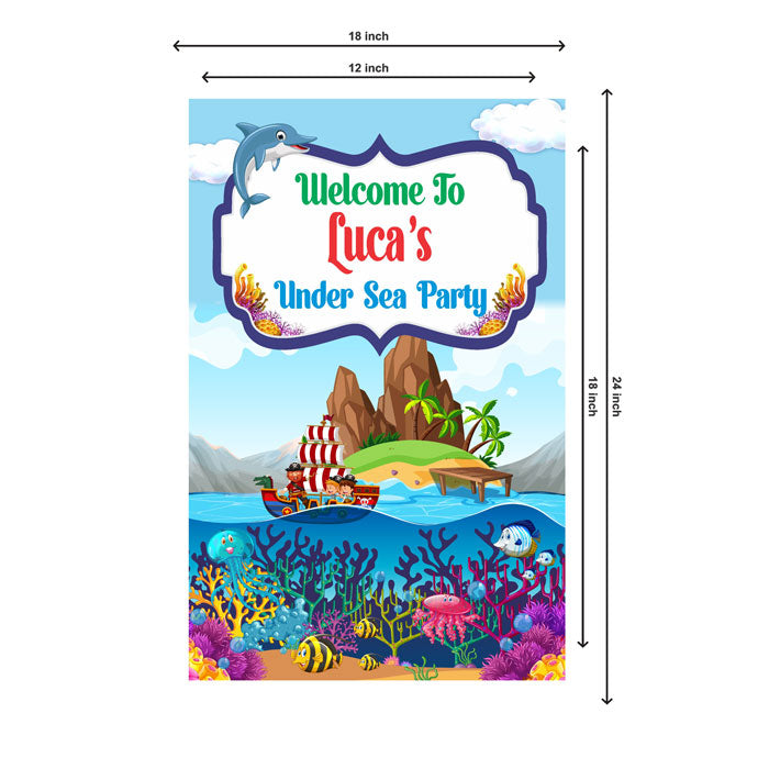 Under the sea Theme Parsonalized Welcome Board