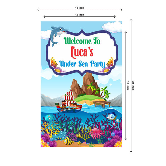 Under the sea Theme Parsonalized Welcome Board