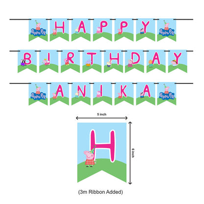 Peppa Pig Girl Theme Bunting