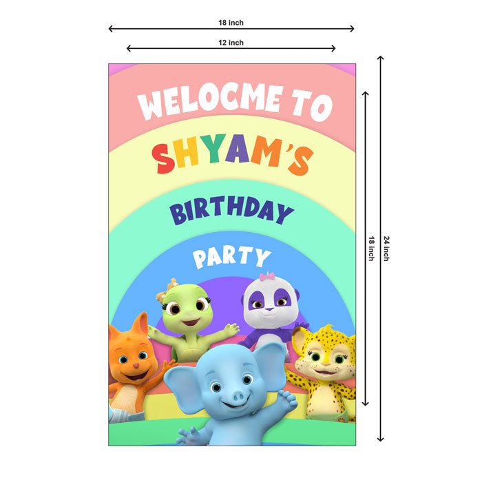 Word Party Theme Welcome Board