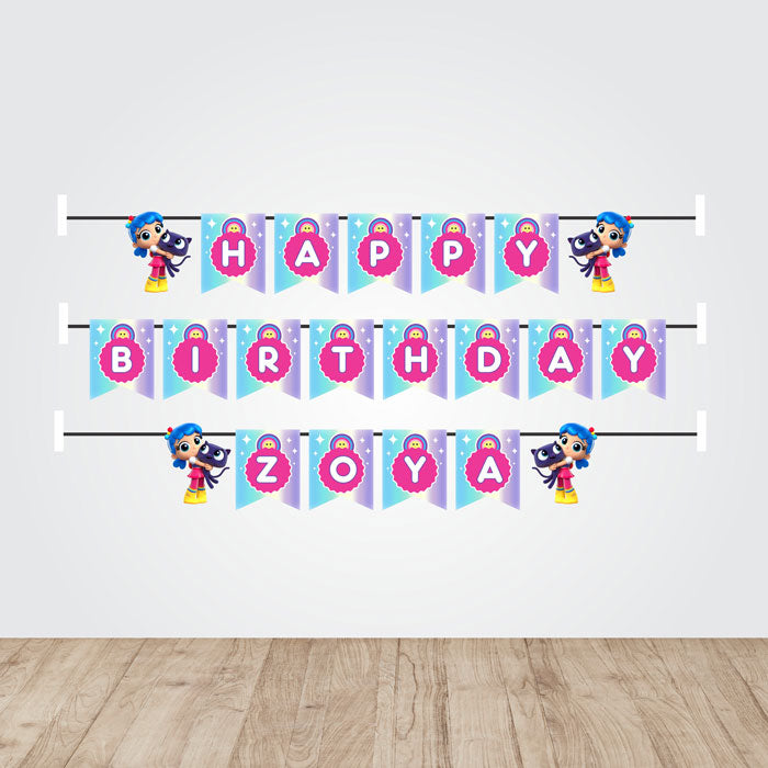 True & the Rainbow Kingdom Theme Personalized Bunting