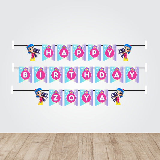 True & the Rainbow Kingdom Theme Personalized Bunting