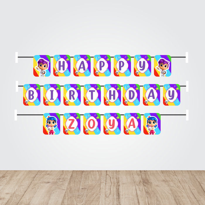 True & the Rainbow Kingdom Theme Customized Bunting