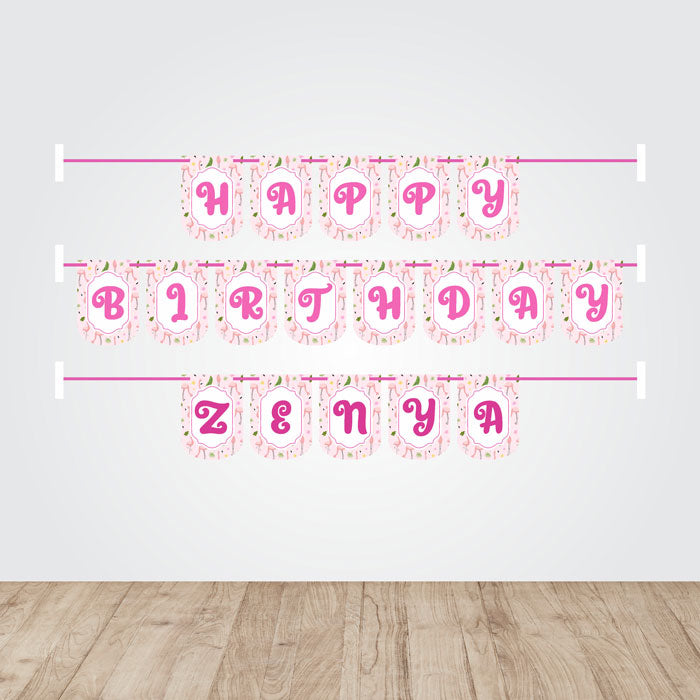 Flamingo Theme Customized Bunting