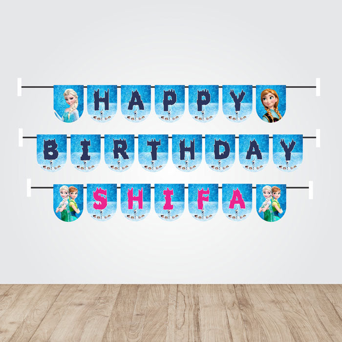 Frozen Theme Personalized Bunting