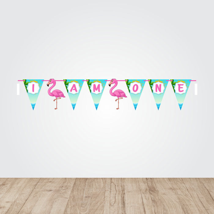 Flamingo Theme Age Bunting