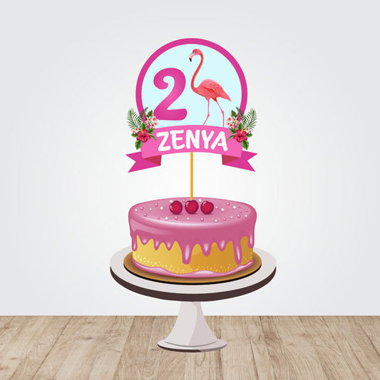 Flamingo Theme Caketopper