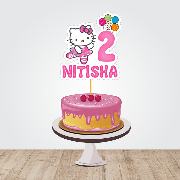 Hello Kitty Theme Personalized Caketopper