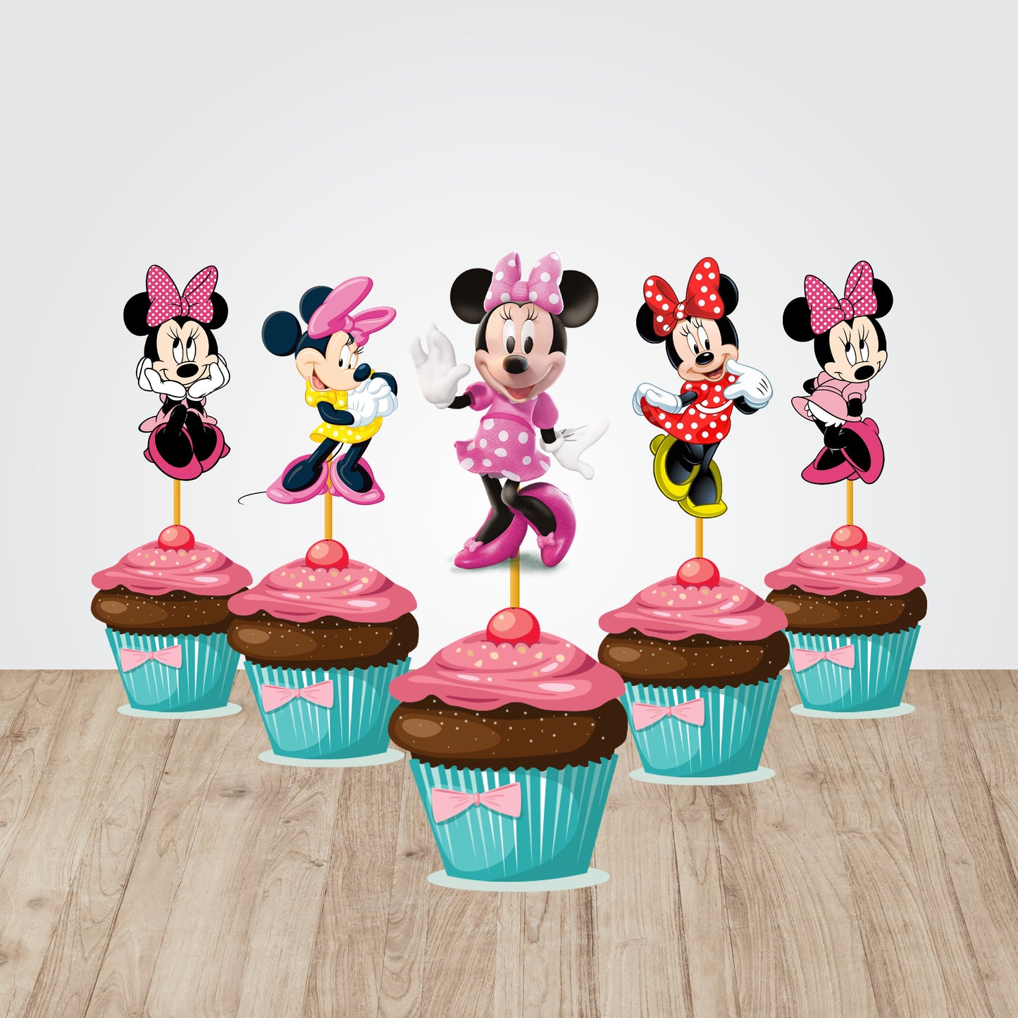 Minnie Mouse Theme Cupcake Topper